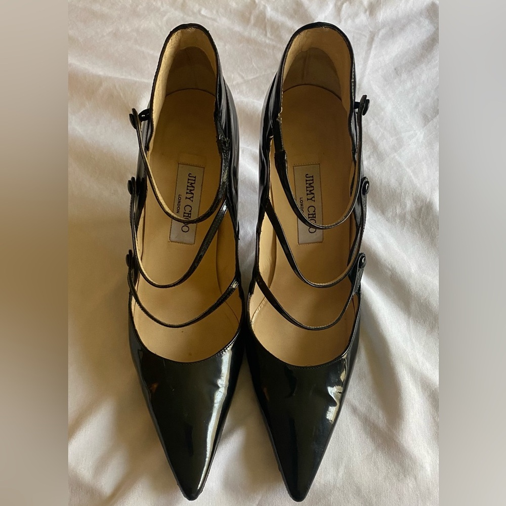 Sale/ Jimmy Choo patent multi strap Maryjane 41
